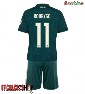 Real Madrid Rodrygo Goes #11 Seconda Maglia Bambino 2026-27 Manica Corta (+ Pantaloni corti)